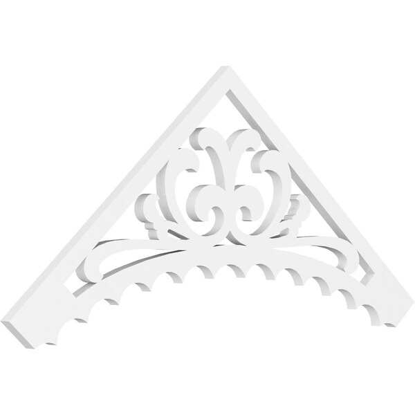 Ekena Millwork Pitch Genova Architectural Grade PVC Gable Pediment, 48"W x 20"H x 1"P (10/12) GPP048X020X100GEN - main